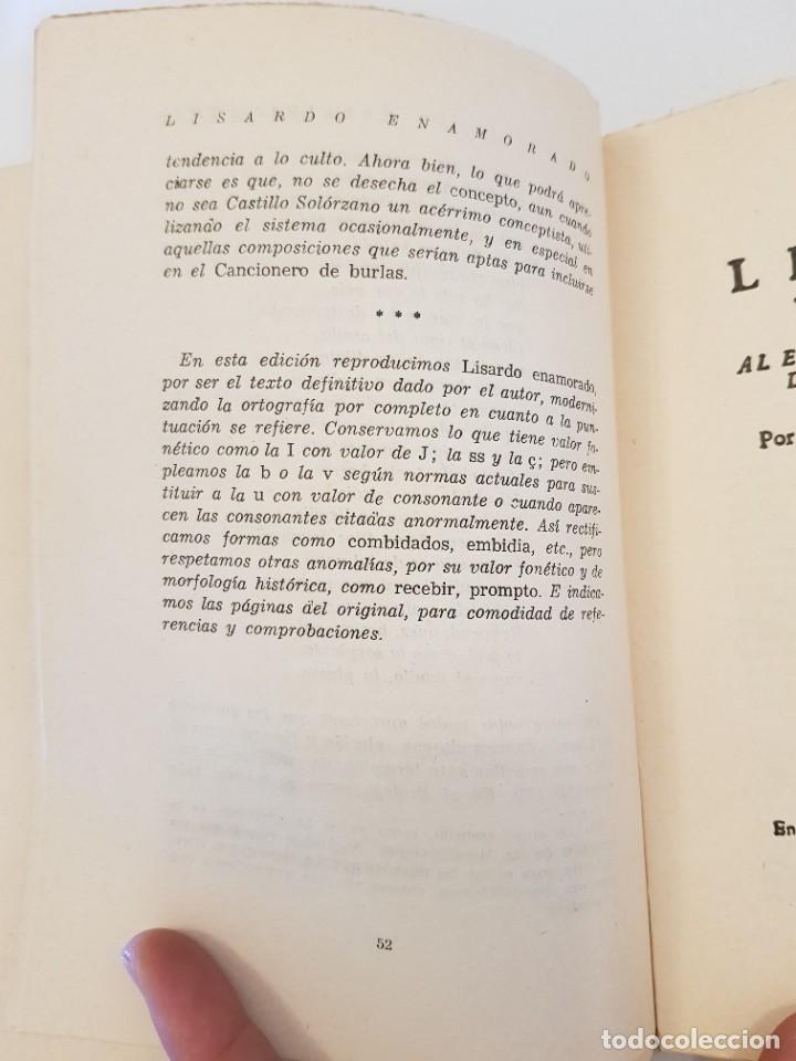 Libros de segunda mano: 1a ed. Lisardo enamorado. Alonso de Castillo Sol&oacute;rzano. - Foto 7