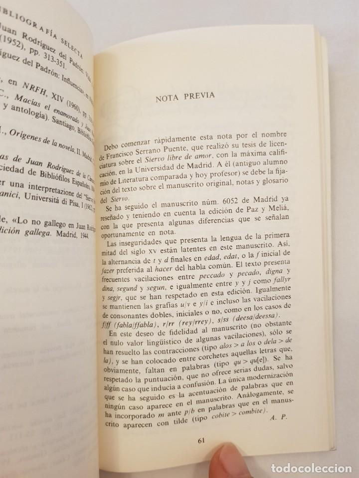 Libros de segunda mano: Siervo libre de amor. Juan Rodr&iacute;guez del Padr&oacute;n. - Foto 7
