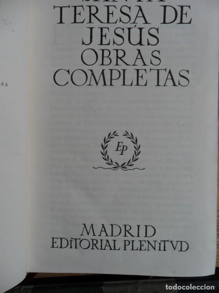 Libros de segunda mano: Teresa de Jes&uacute;s. Obras Completas. Editorial Plenitud. Mdrid. - Foto 5