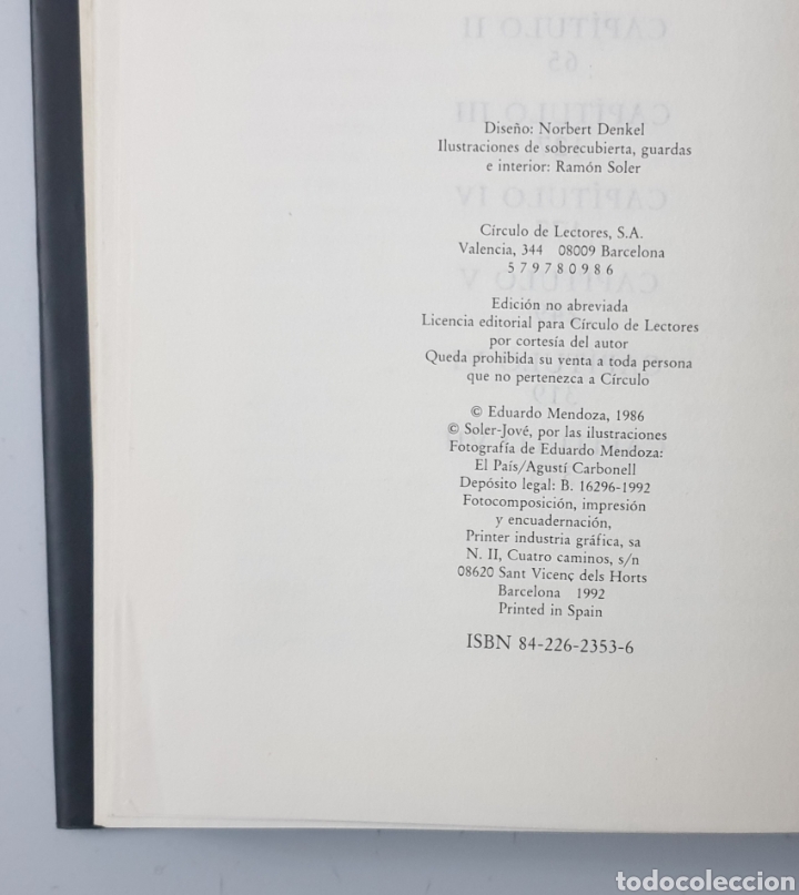 Libros de segunda mano: LIBRO LA CIUDAD DE LOS PRODIGIOS de Eduardo Mendoza (Circulo Lectores, 1992) - Foto 5