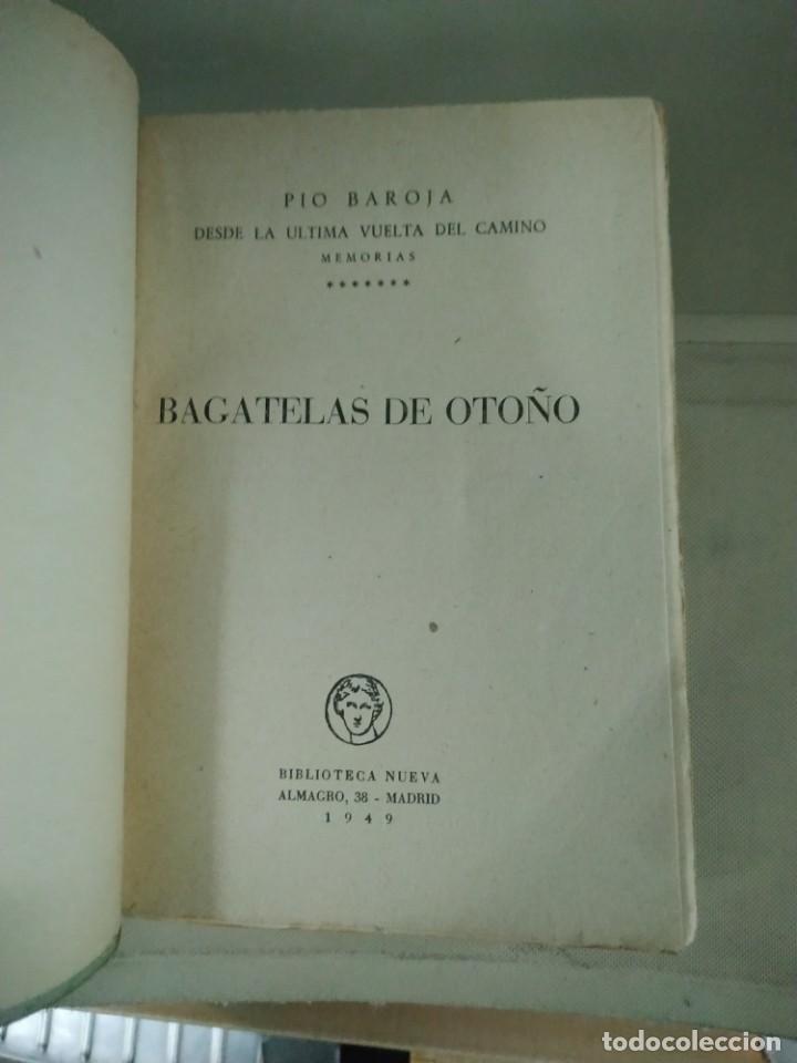 Libros de segunda mano: Bagatelas de Oto&ntilde;o - P&iacute;o Baroja. Biblioteca Nueva. - Foto 4
