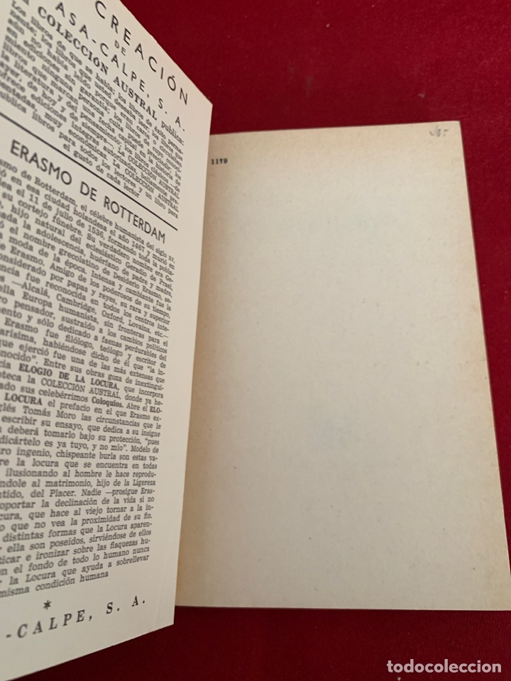 Libros de segunda mano: Elogio de la locura. Erasmo de Rotterdam. - Foto 3