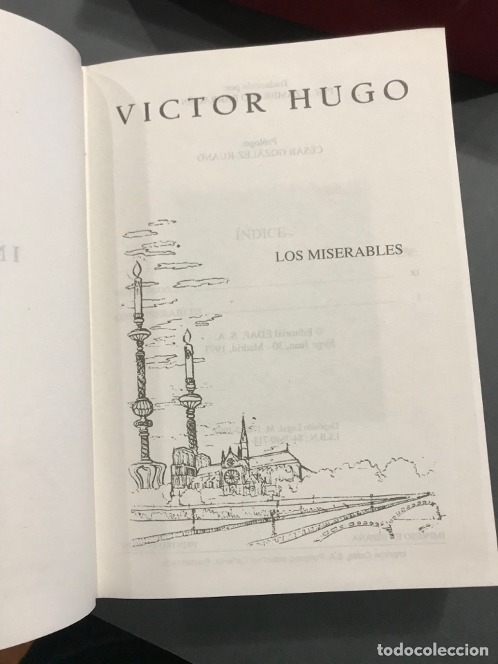 Libros de segunda mano: Obras Inmortales. Victor Hugo. Los miserables. EDAF. EDESCO. - Foto 4