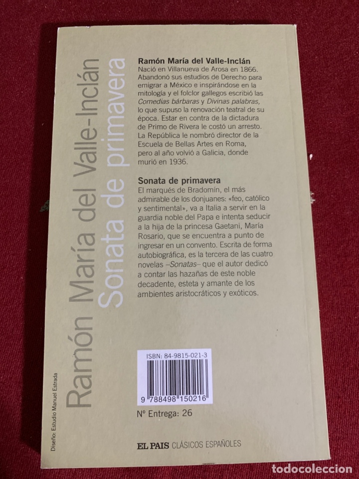 Libros de segunda mano: Sonata de primavera. Ram&oacute;n Mar&iacute;a del Valle-Incl&aacute;n. - Foto 2