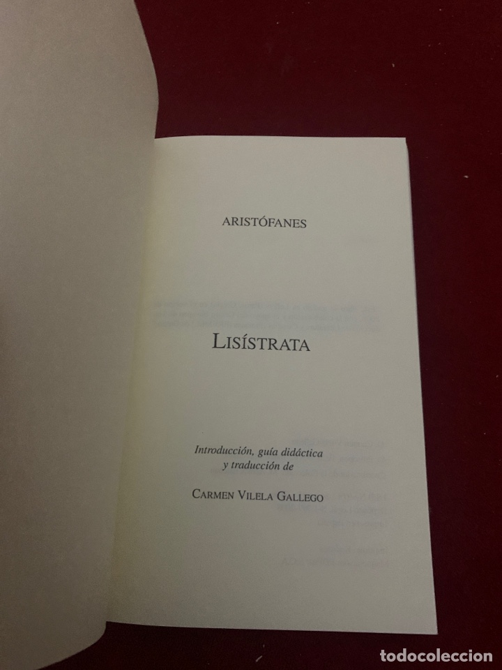 Libros de segunda mano: Lis&iacute;strata. Arist&oacute;fanes. - Foto 4