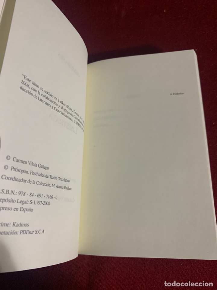 Libros de segunda mano: Lis&iacute;strata. Arist&oacute;fanes. - Foto 5