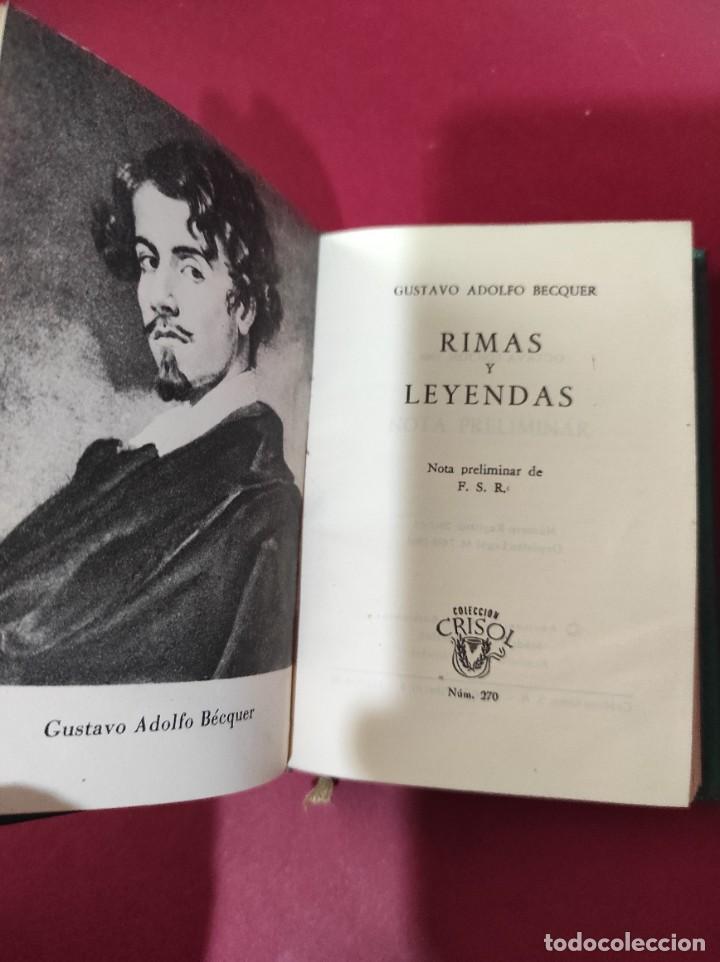 Libros de segunda mano: RIMAS y LEYENDAS - G.A. Becquer / Colecci&oacute;n Crisol N&deg; 270 - Foto 3
