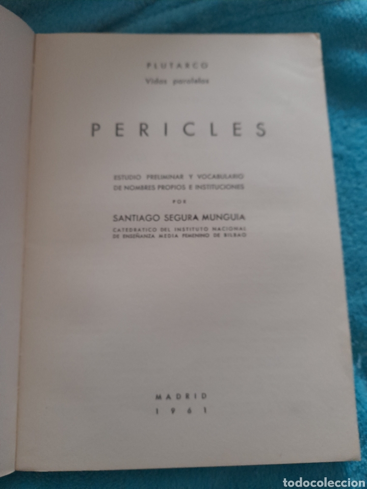 Libros de segunda mano: Vidas Paralelas. Connla vida de Pericles.Plutarco. - Foto 5
