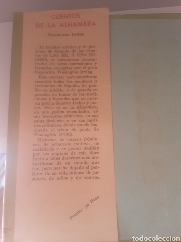 Libros de segunda mano: Cuentos de la Alambra -Washington Irving- - Foto 3
