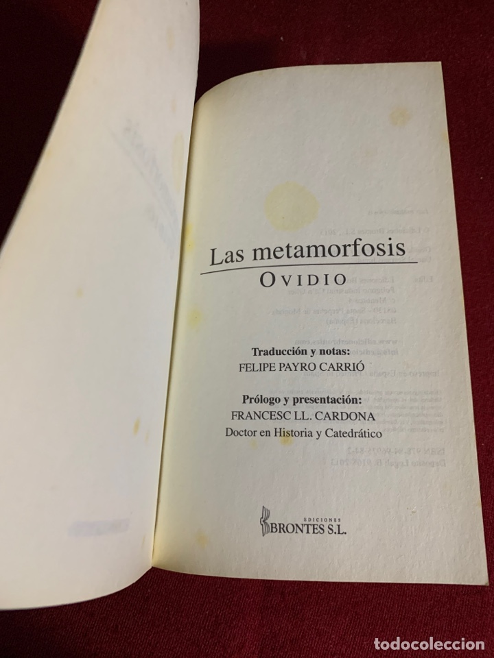 Libros de segunda mano: Las metamorfosis. Ovidio. - Foto 3