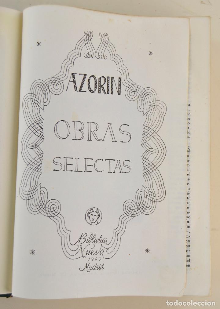 Libros de segunda mano: OBRAS SELECTAS - AZORIN - BIBLIOTECA NUEVA, MADRID 1943. 16,5X23CM. - Foto 4