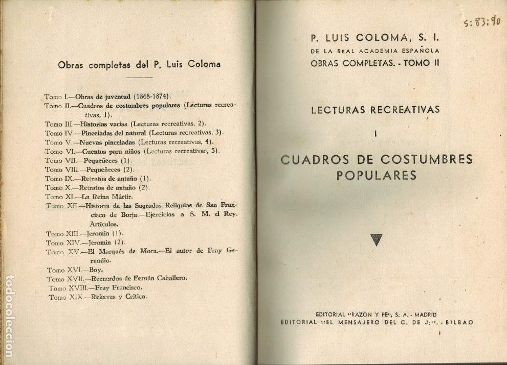 Libros de segunda mano: LECTURAS RECREATIVAS - Foto 1