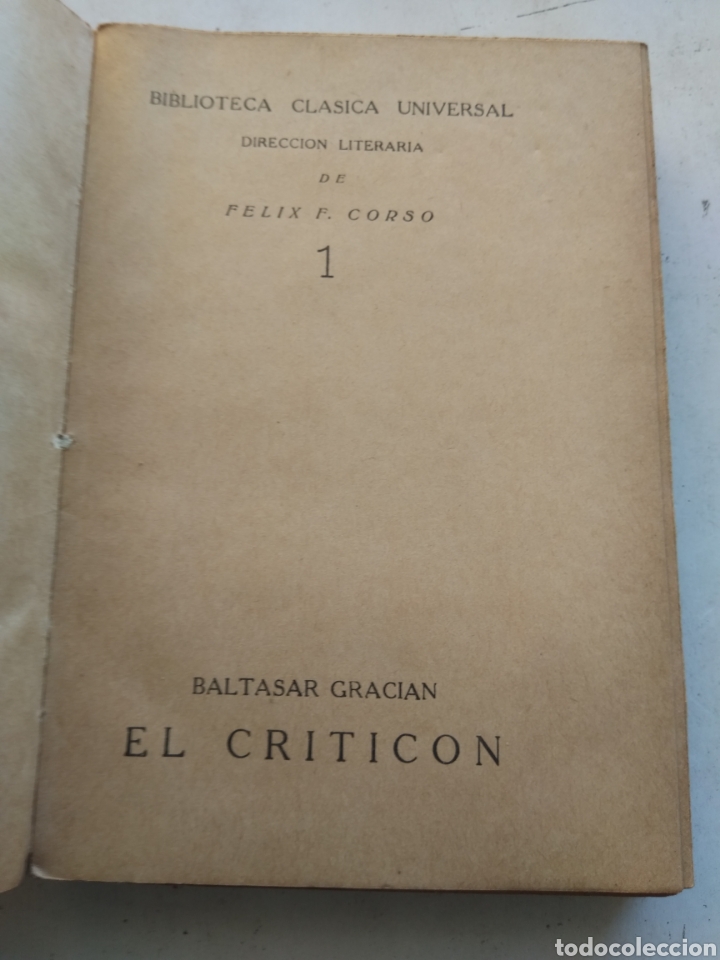 Libros de segunda mano: EL CRITICON 1938 /BALTASAR GRACIAN - Foto 2