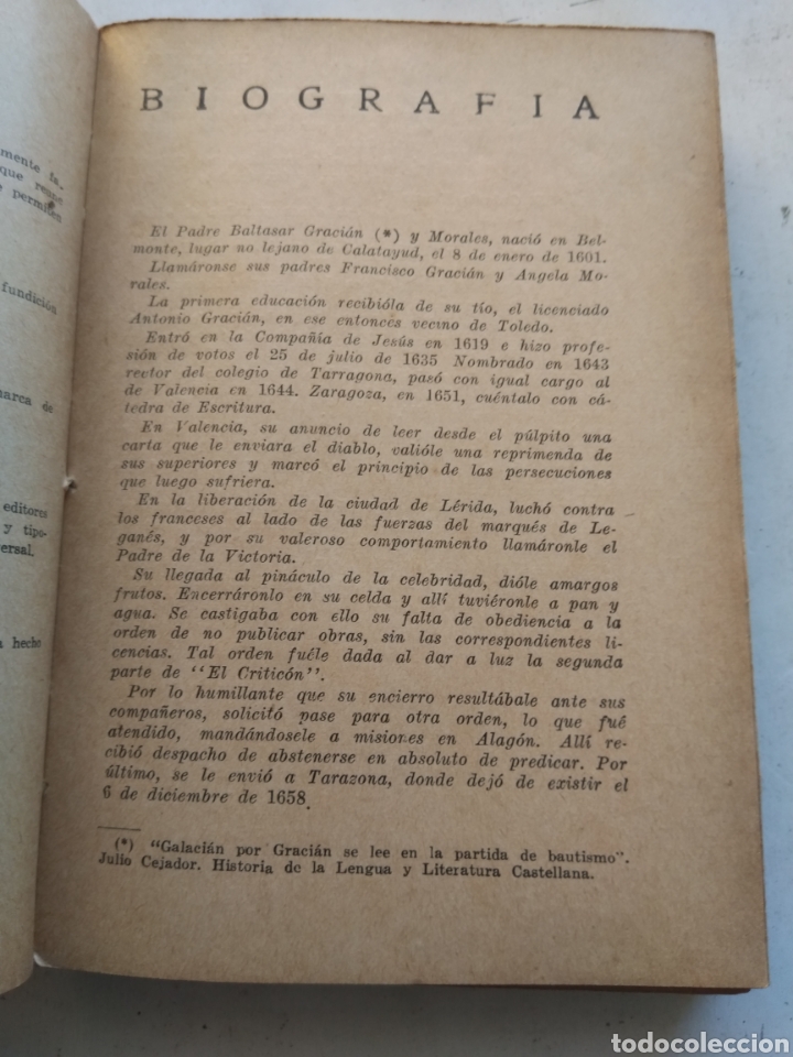 Libros de segunda mano: EL CRITICON 1938 /BALTASAR GRACIAN - Foto 4