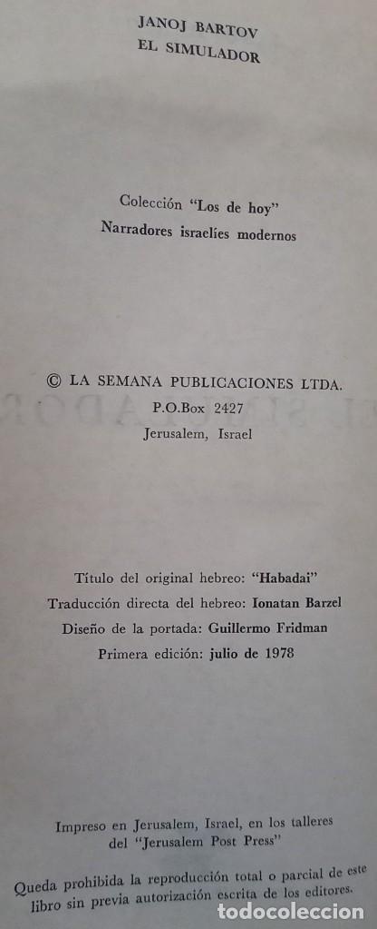 Libros de segunda mano: El simulador &ndash; Janoj Bartov - Foto 2