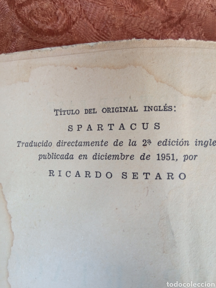 Libros de segunda mano: ESPARTACO,a&ntilde;o 1951 - Foto 2