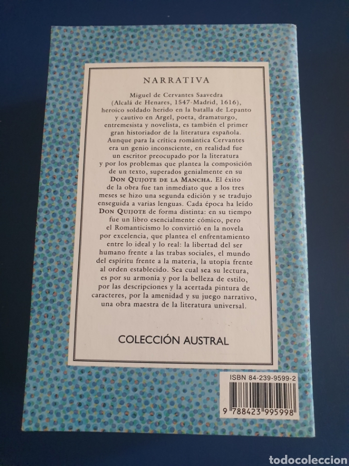 Libros de segunda mano: DON QUIJOTE DE LA MANCHA CERVANTES AUSTRAL 1998 - Foto 2