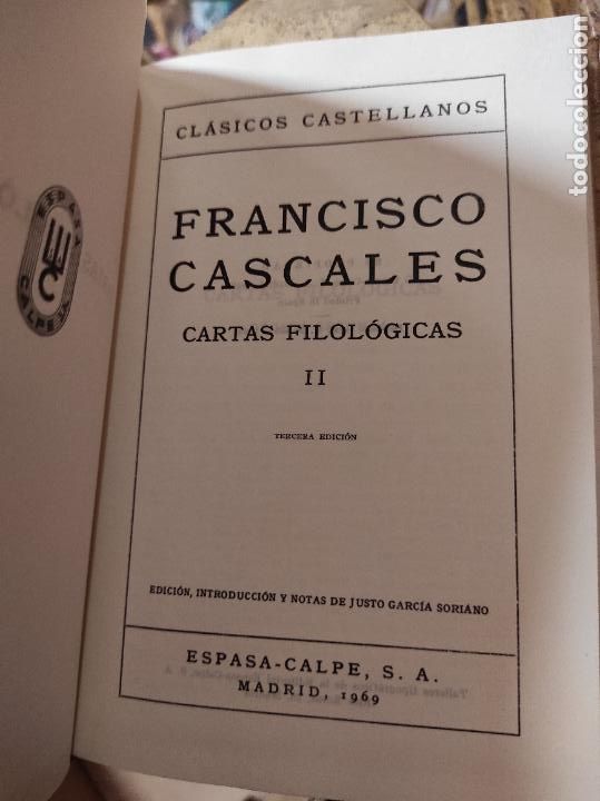 Libros de segunda mano: Cartas filol&oacute;gicas, tomo II.- Cascales, Francisco - Foto 2
