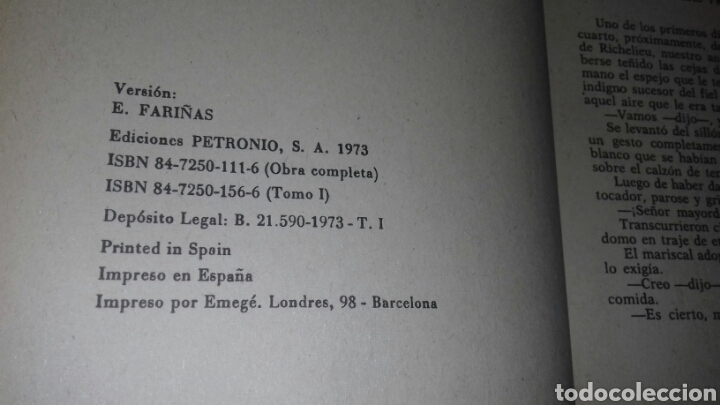Libros de segunda mano: A. DUMAS: EL COLLAR DE LA REINA (2 TOMOS). ED. PETRONIO, 1973. - Foto 2