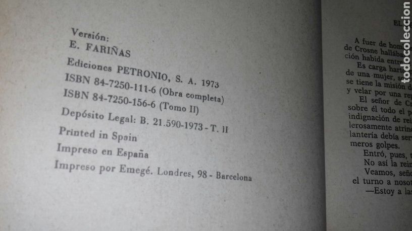 Libros de segunda mano: A. DUMAS: EL COLLAR DE LA REINA (2 TOMOS). ED. PETRONIO, 1973. - Foto 3