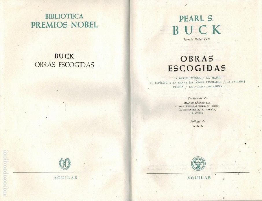 Libros de segunda mano: OBRAS ESCOGIDAS DE PEARL S. BUCK - Foto 1