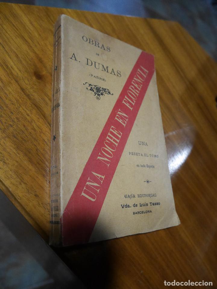 Libros de segunda mano: A. Dumas, Una noche en Florencia - Foto 1