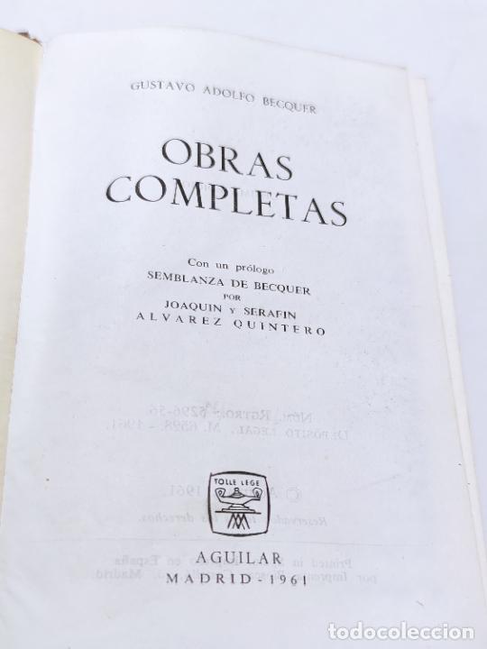 Libros de segunda mano: Obras completas. Gustavo Adolfo Becquer. Aguilar. 1961. Madrid. - Foto 3