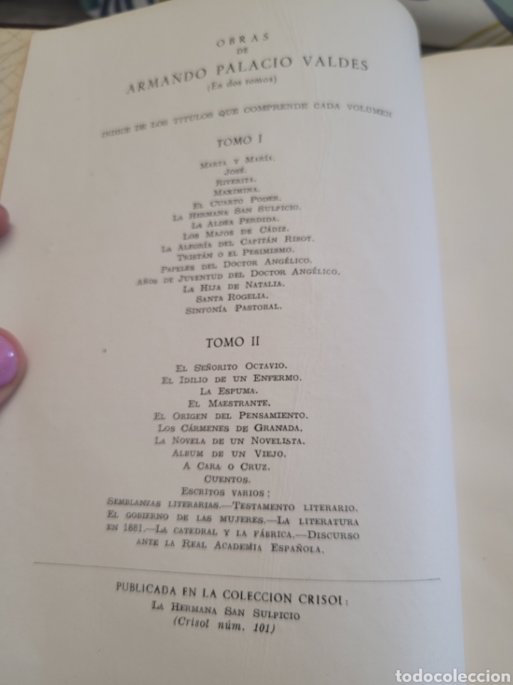 Libros de segunda mano: OBRAS II ARMANDO PALACIO VALDES AGUILAR 1965 - Foto 2