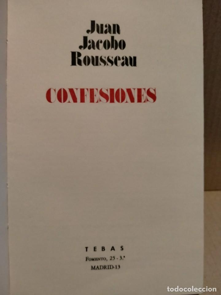 Libros de segunda mano: JUAN JACOBO ROUSSEAU. CONFESIONES .TEBAS - Foto 2