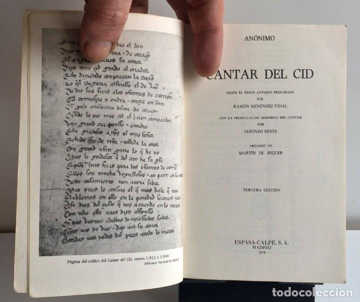 Libros de segunda mano: CANTAR DEL CID. An&oacute;nimo - Foto 4