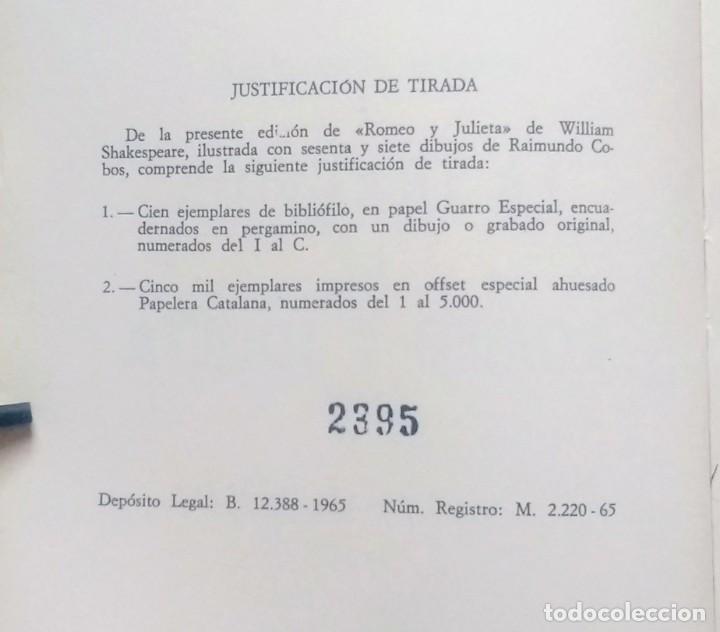 Libros de segunda mano: ROMEO Y JULIETA - 1965 - EDICIONES MARTE - EDICION NUMERADA - Foto 4