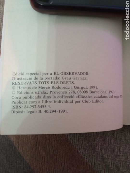 Libros de segunda mano: EL CARRER DE LES CAMELIES(Merce Rodoreda),a&ntilde;o1991 - Foto 2