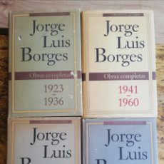 Libros de segunda mano: OBRAS COMPLETAS DE JORGE LUIS BORGES. CÍRCULO DE LECTORES 4 TOMOS. COMPLETA. Lote 337721608