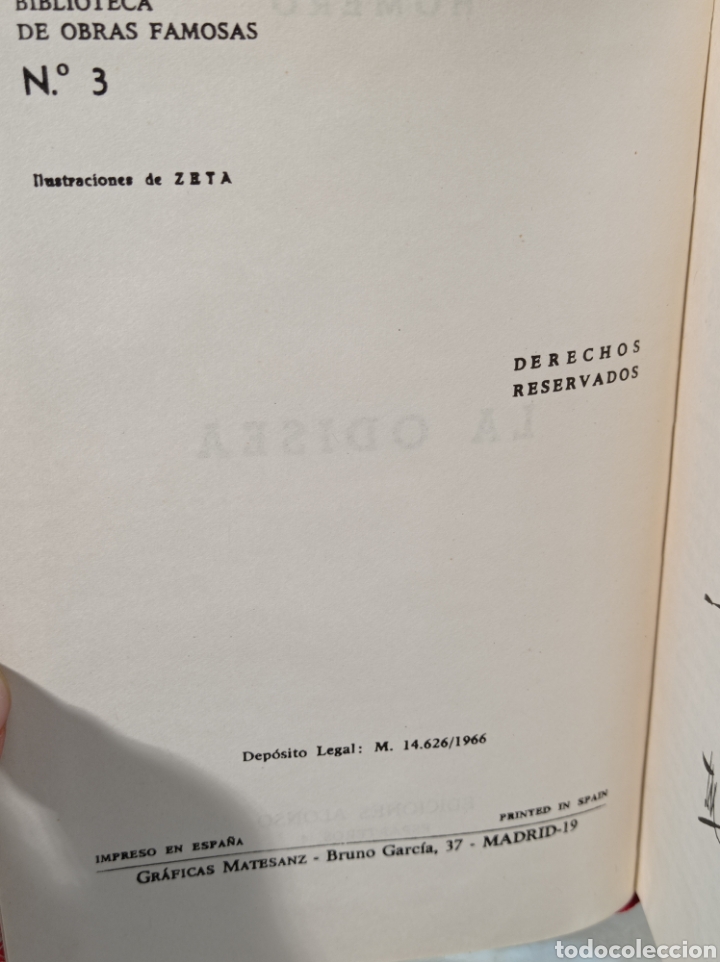 Libros de segunda mano: LA ODISEA HOMERO EDICIONES ALONSO 1966 - Foto 3