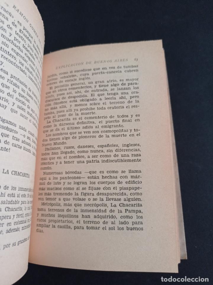 Libros de segunda mano: 1948 - RAM&Oacute;N G&Oacute;MEZ DE LA SERNA. Explicaci&oacute;n de Buenos Aires - PRIMERA EDICI&Oacute;N - Foto 4