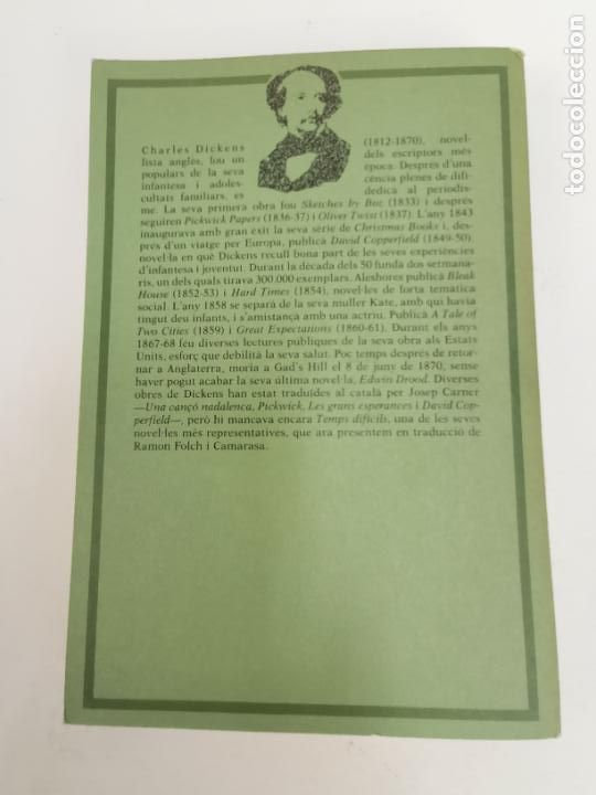 Libros de segunda mano: L-4229. TEMPS DIFICILS, CHARLES DICKENS. EDICIONS 62. 1982. - Foto 7
