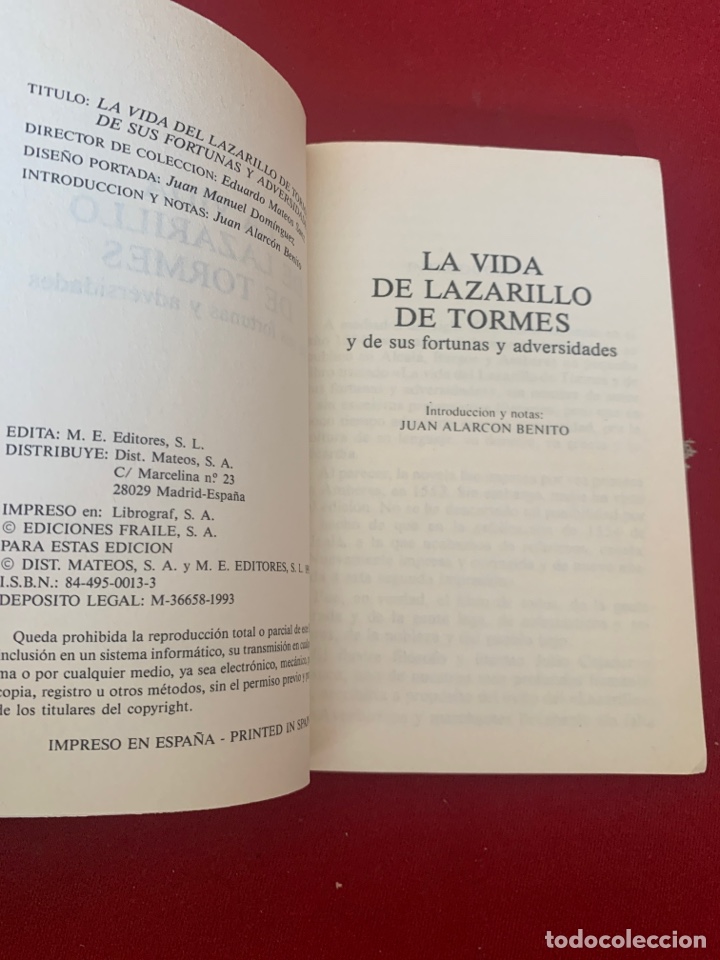 Libros de segunda mano: El Lazarillo de Tormes. An&oacute;nimo. - Foto 5