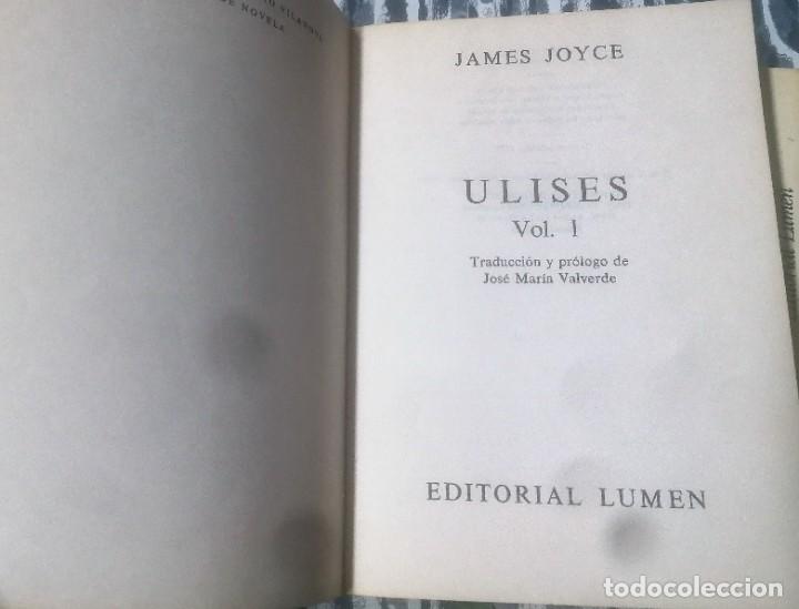 Libros de segunda mano: James Joyce, Ulises, 2 tomos, Lumen, 1979 - Foto 3