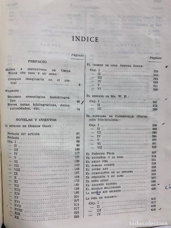 Libros de segunda mano: OBRAS COMPLETAS - OSCAR WILDE - AGUILAR - 1951 - Foto 9
