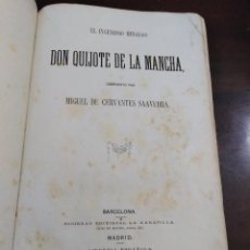 Libros de segunda mano: DON QUIJOTE DE LA MANCHA, CERVANTES. SOCIEDAD EDITORIAL LA MARAVILLA, 1863, PYMY TC. Lote 341884883