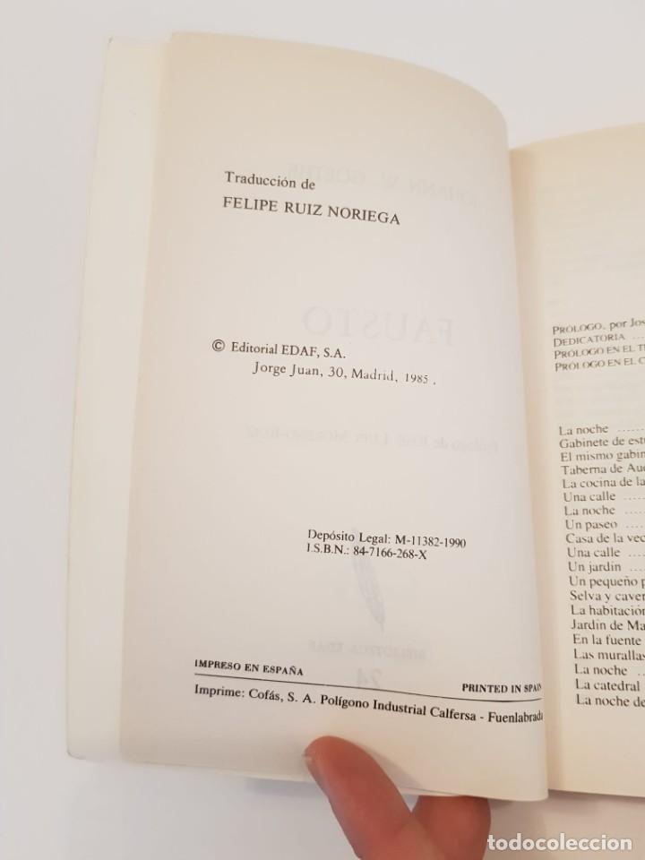 Libros de segunda mano: Goethe. Fausto. EDAF, 1990 - Foto 5