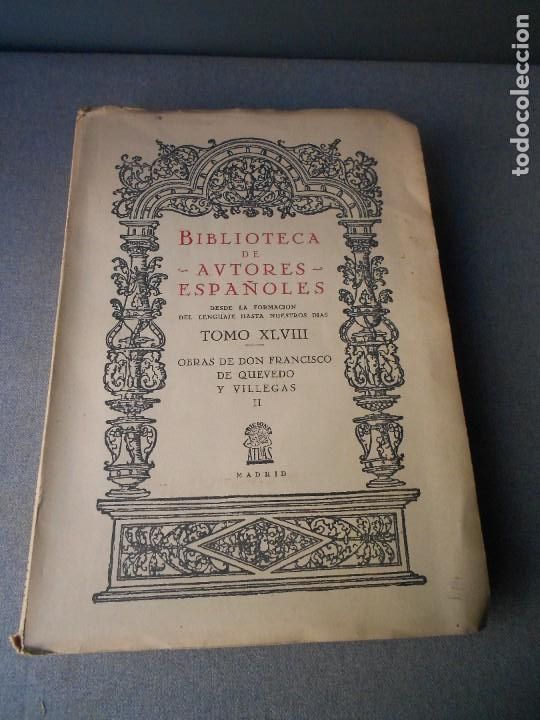 Libros de segunda mano: BIBLIOTECA DE AUTORES ESPA&Ntilde;OLES. QUEVEDO - Foto 1