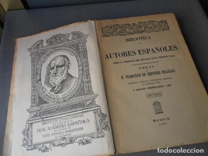 Libros de segunda mano: BIBLIOTECA DE AUTORES ESPA&Ntilde;OLES. QUEVEDO - Foto 3