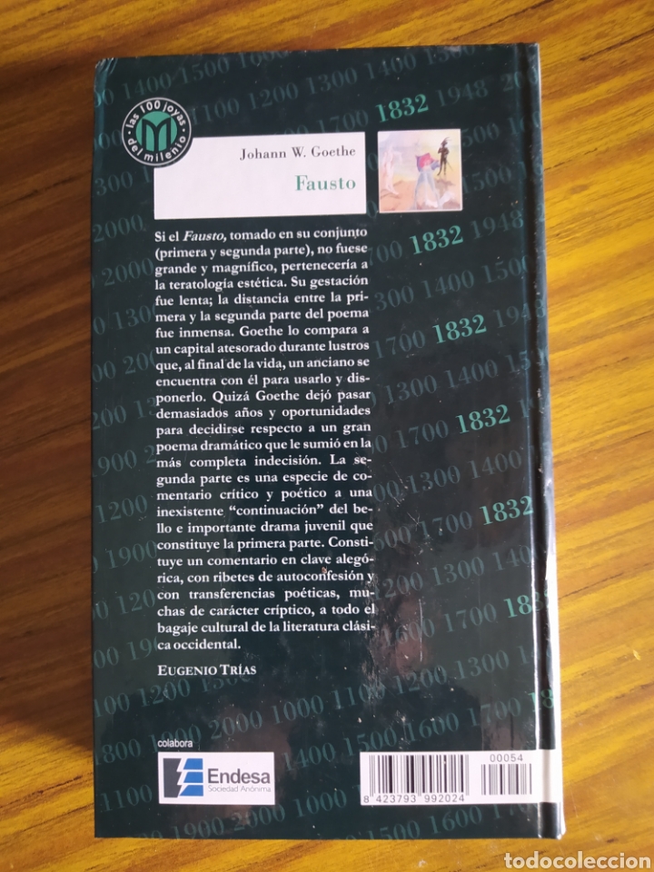 Libros de segunda mano: Fausto, de Johann W. Goethe. Pr&oacute;logo de Eugenio Tr&iacute;as. - Foto 2