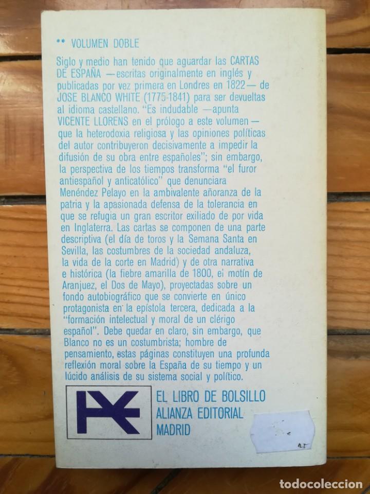 Libros de segunda mano: Cartas de Espa&ntilde;a. Jos&eacute; Blanco White - Foto 2
