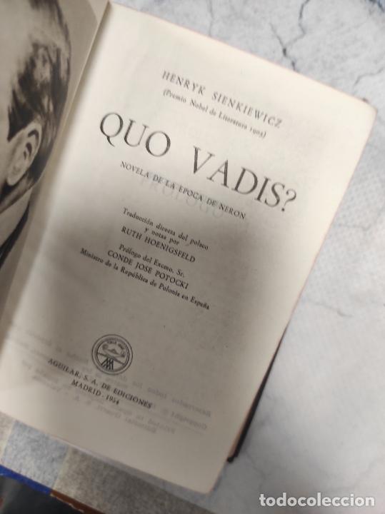 Libros de segunda mano: Quo Vadis? Henryk Sienkiewicz, Ed. Aguilar 1954 - Foto 2