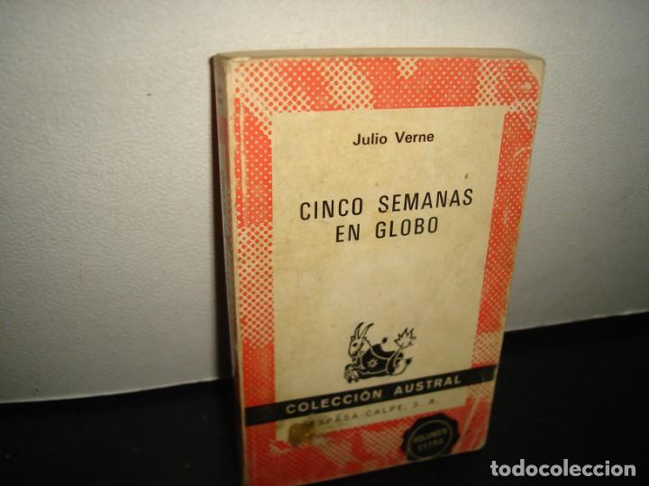 Libros de segunda mano: 10- CINCO SEMANAS EN GLOBO - JULIO VERNE - Foto 1