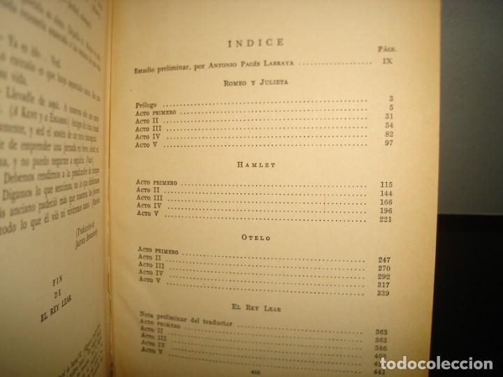 Libros de segunda mano: 10- LOS CL&Aacute;SICOS - TRAGEDIAS, SHAKESPEARE - Foto 5