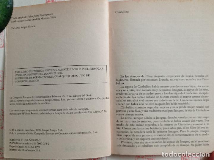 Libros de segunda mano: Cuentos de Shakespeare (vol. 1 y 2) Charles y Mary Lamp - Foto 2