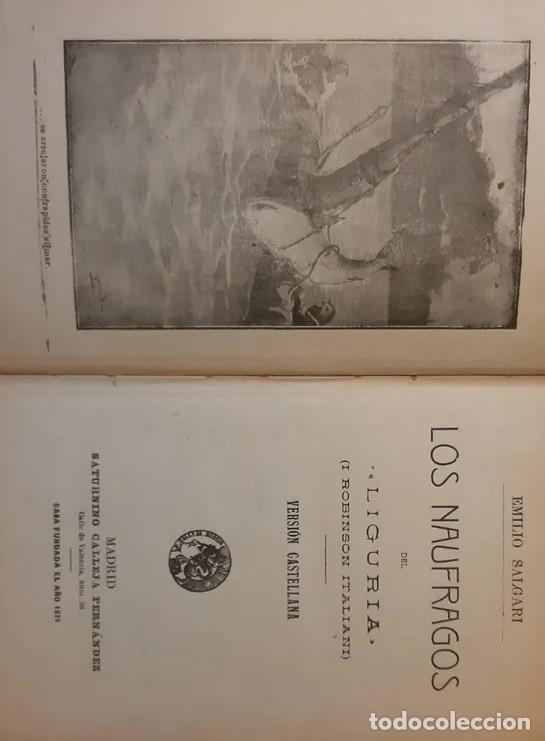 Libros de segunda mano: Los n&aacute;ufragos del Liguria. Emilio Salgari - Foto 4